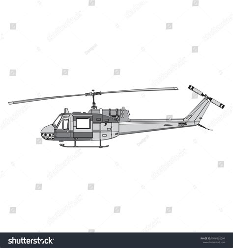 Helicopter Detailed Silhouette Vector Eps Stock Vector Royalty Free