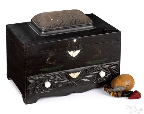 Painted Sewing Box Sold At Auction On 11th July Bidsquare