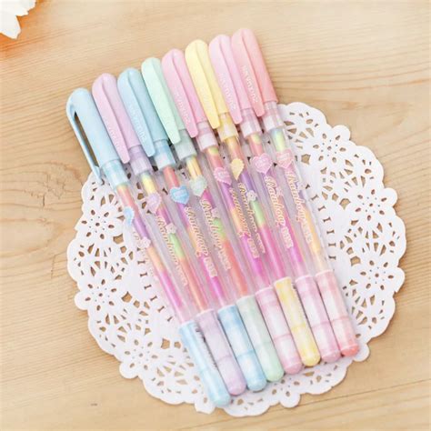 Creative Korea Style Stationery Beautiful Colorful Rainbow Gel Pens