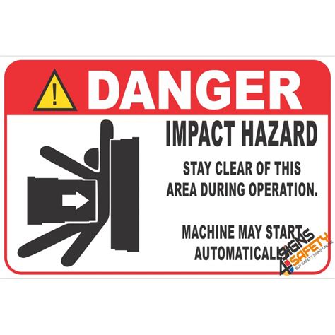 Nosa Sabs Fm Danger Impact Hazard Safety Sign