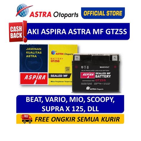 Jual Aki Motor Aspira Astra GTZ5S MF Kering Beat Vario Mio Scoopy 11