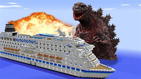 GODZILLA ATACOU NOSSO NAVIO NO MINECRAFT YouTube