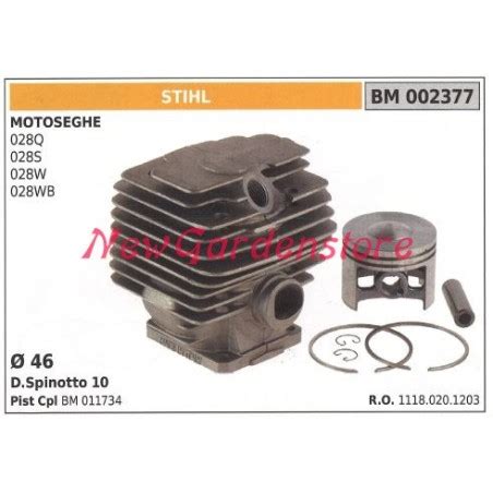 Cilindro Pistone Segmenti Stihl Motore Motosega Q S W W