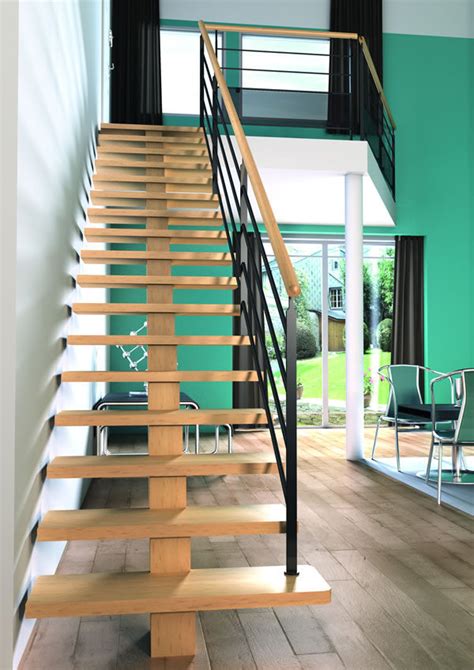 Escalier Droit Alliage Riaux Escaliers Structure En Bois Marche