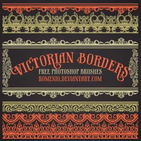 Efeito Photoshop: Victorian Borders Free Photoshop Bruhses