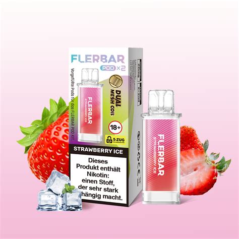 Flerbar Strawberry Ice Liquid Pod 20mg 2er Pack Kaufen