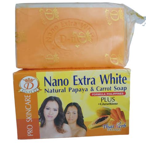 Nano Extra White Natural Papaya Carrot Soap SkinOl Cosmetics