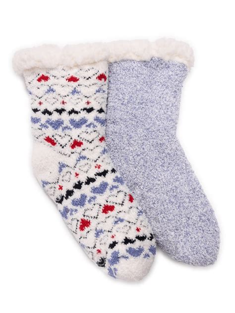 MUK LUKS Women S Cabin Socks 2 Pairs Walmart