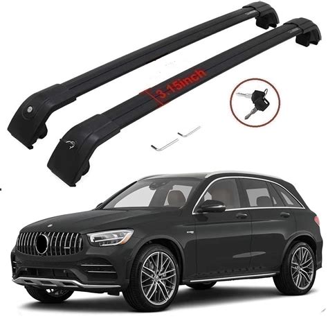 Saremas Black Roof Cargo Rack Bar For Mercedes Benz Glc Class Glc