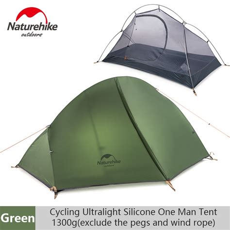 Naturehike yeşil çadır Ultralight kamp tek çadır taşınabilir çift