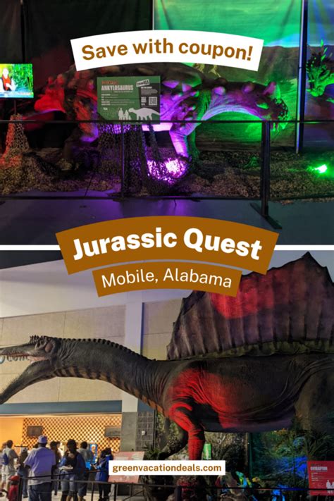 Jurassic Quest Mobile Coupon Code Green Vacation Deals