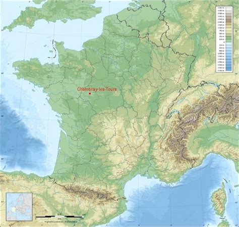 CARTE DE CHAMBRAY LèS TOURS Situation géographique et population de