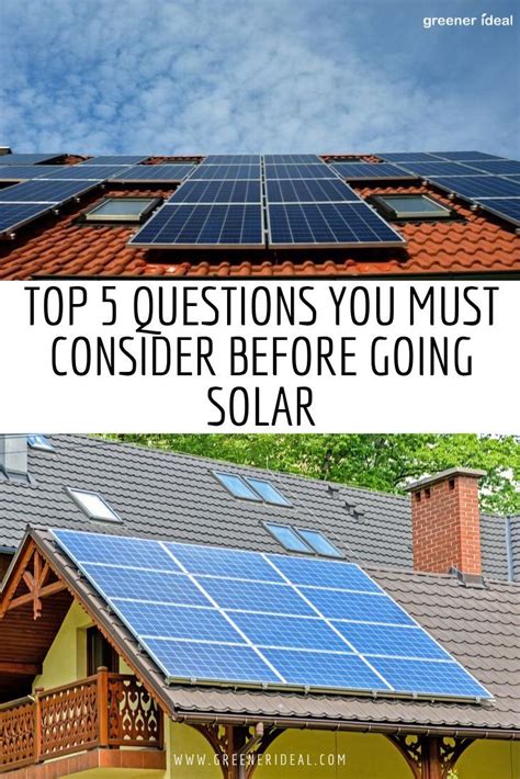 The Top 5 Questions You Must Consider Before Going Solar