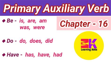 English Grammar Primary Auxiliary Verbs Youtube