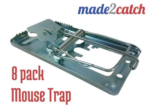 Made2catch Classic Metal Mouse Trap Fully Galvanized 8 Pack Snap