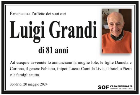 Grandi Luigi Necrologio Intorno Tirano