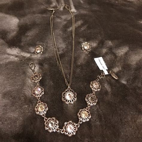 Amanda Blu Jewelry Set Rose Gold Necklace Bracelet And Earrings