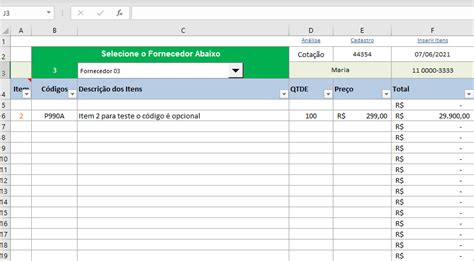 Como Usar A Planilha De Cota O De Pre Os Tudo Excel