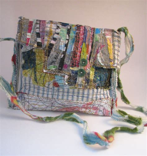 New Boho Art Wear Art Bag Upcycled Bag Wearable Art Bag