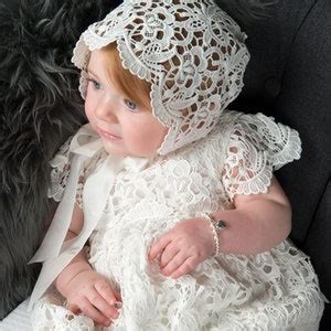 Baby Girl Lace Bonnet Lola Newborn Girl Bonnets Christening Baptism