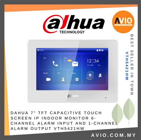 Dahua Ip Indoor Monitor Touch Screen Monitor Ch Alarm Input Ch