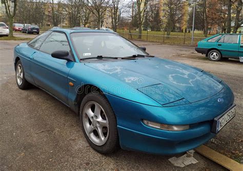 Old Blue Ford Probe Coupe Car Parked Editorial Photo Image Of