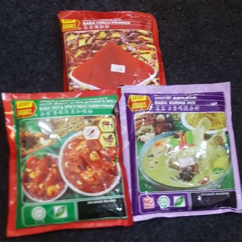 Babas Powder Chilli Kurma Hot Spicy Meat Curry Powder G Shopee Malaysia