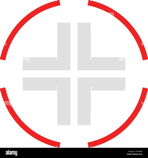 Fadenkreuz Fadenkreuz Zielmarkensymbol Symbol Und Logo Genauigkeit