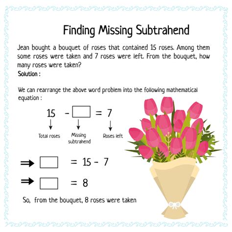 60 Missing Minuend Word Problems 5 Free Worksheets