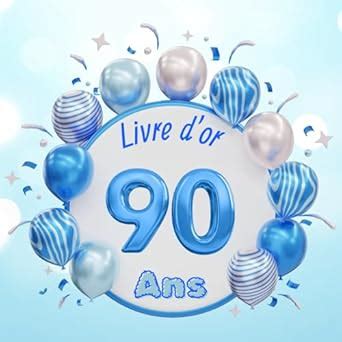 livre d or 90 ans bleu carnet original à remplir cadeau mamie 90 ans