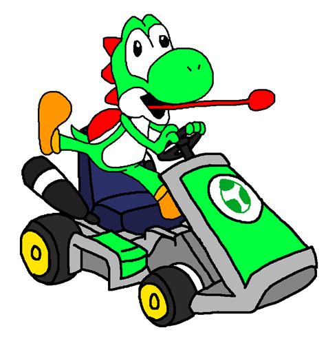 Mario Kart Art Day 6 Yoshi By Portalmasterdan64 On Deviantart