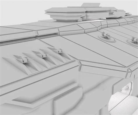 Artstation Unsc Strident Class Heavy Frigate Game Assets