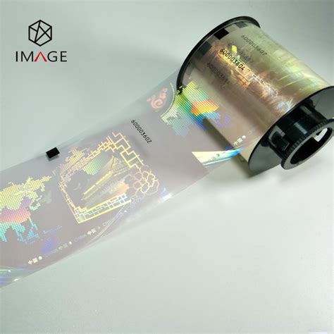 Roll Custom Transparent Heat Laminate Holographic Overlay Film For Pvc