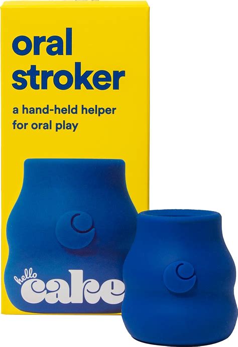 Hello Cake Oral Stroker Silicone Stroker Enhances Oral Play Tight Ribbed