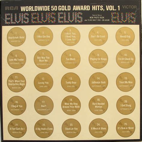 Elvis Worldwide 50 Gold Award Hits Vol 1 Discogs