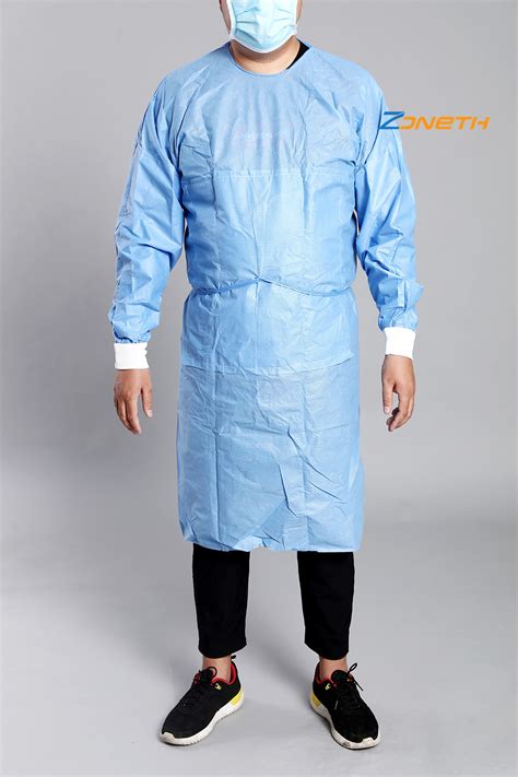 Fda Ce Iso Acs Certification 40gsm Sms Gown Lab Coat Isolation Gown