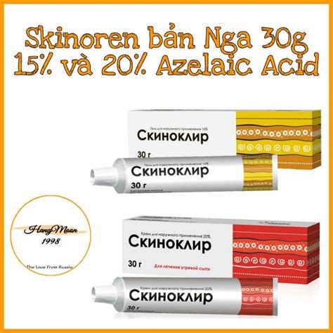 Kem Skinoren bản Nga 30g Skinloklir 15 và 20 Azelaic Acid Lazada vn