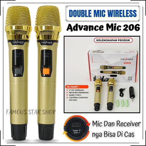 Jual PROMO Double Mic Wireless Profesional Microphone Tanpa Kabel