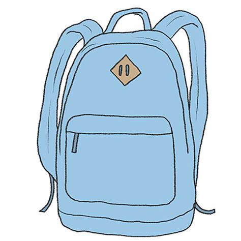 Free Delivery on all items How To Draw A Backpack Step By Step 🎒 ...