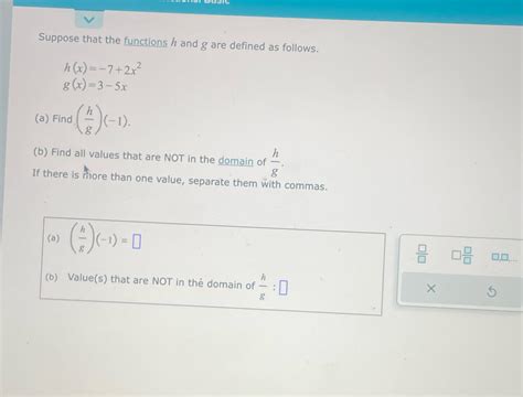 [solved] Suppose That The Functions H And G Are Defined As Follows H