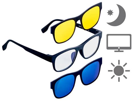 Lunettes Anti Lumi Re Bleue Avec Surlunettes Solaires Et Jaunes