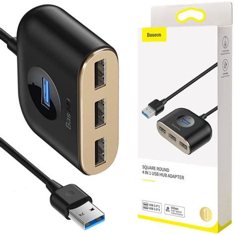 Baseus HUB Adapter Rozdzielacz USB 3 0 4x USB