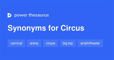 Circus Synonyms 625 Words And Phrases For Circus