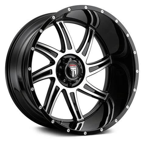 AMERICAN TRUXX AT162 VORTEX Wheels Gloss Black With Machined Face Rims