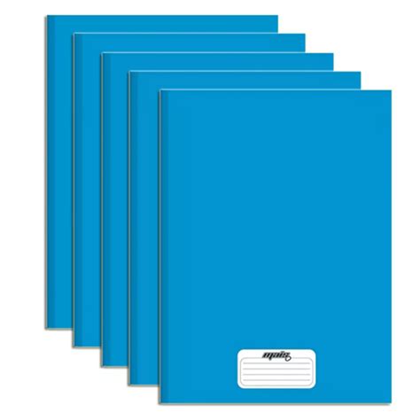 Caderno Brochurao - Kit 5 Cadernos Brochurão Grande Capas Dura Com Pauta 96 Folhas Server ...