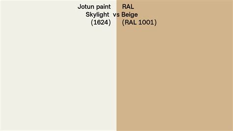 Jotun Paint Skylight 1624 Vs RAL Beige RAL 1001 Side By Side Comparison