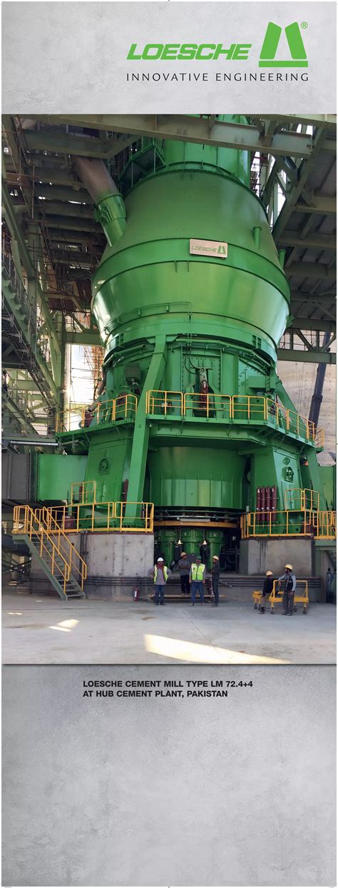 Loesche Cement Mill Lm 7244 At Hub Cement Plant Pakistan Pdf