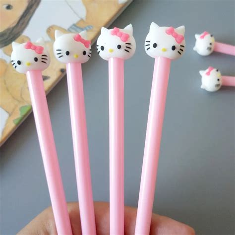 Cute Hello Kitty Cat Gel Pen Black Neutral Pen Kawaii School Supplies