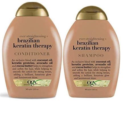 Ogx Ever Straightening Brazilian Keratin Smooth Shampoo Conditioner Combo Pack With Coconu