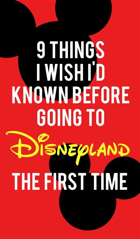 9 Things I Wish I D Known Before Going To Disneyland The First Time